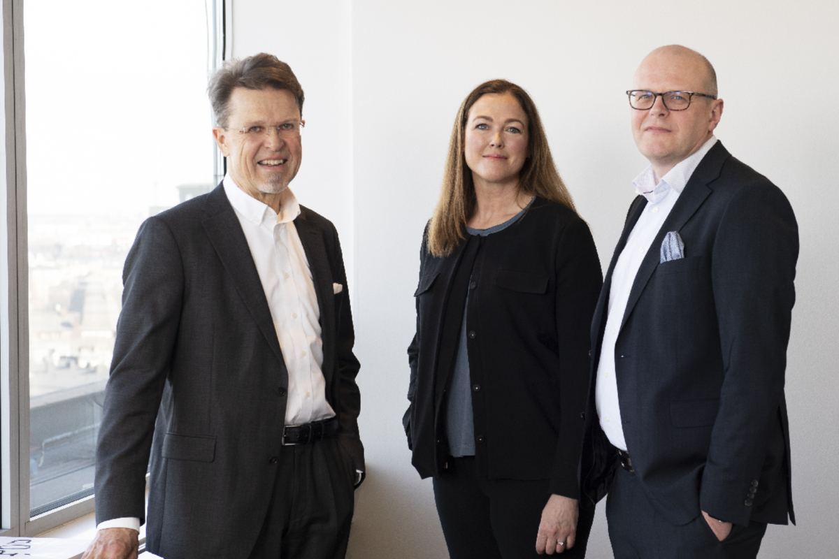 From left: Janeric Peterson, Cecilia Brinck, and Björn Henriksson. Nordic Interim